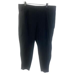 Old Navy Pull On Pixie Skinny Pant Black Jack Ankle Zipper Sz 2X